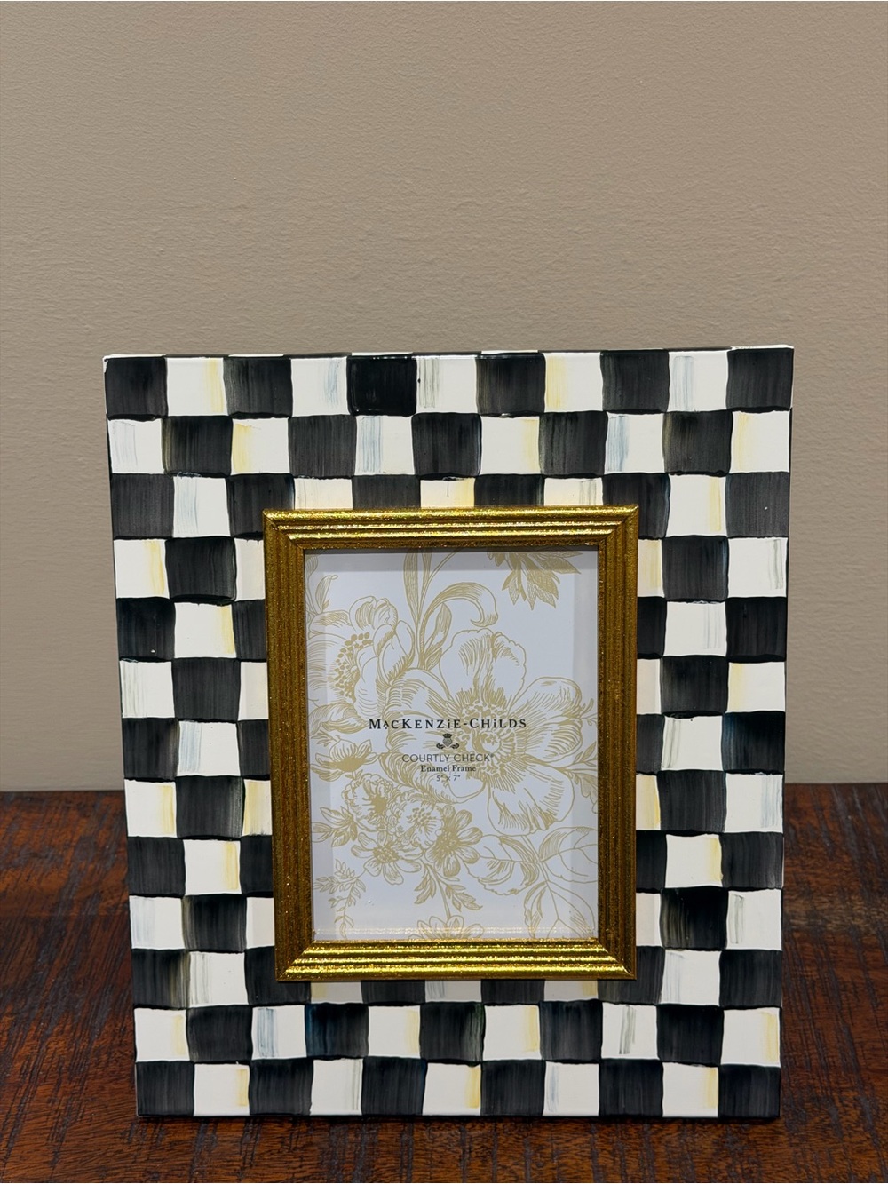 MacKenzie-Childs Courtly Check 5x7 Picture Frame